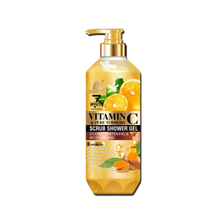 Gel Douche Gommant Vitamine C & Curcuma Roshun (1 L)