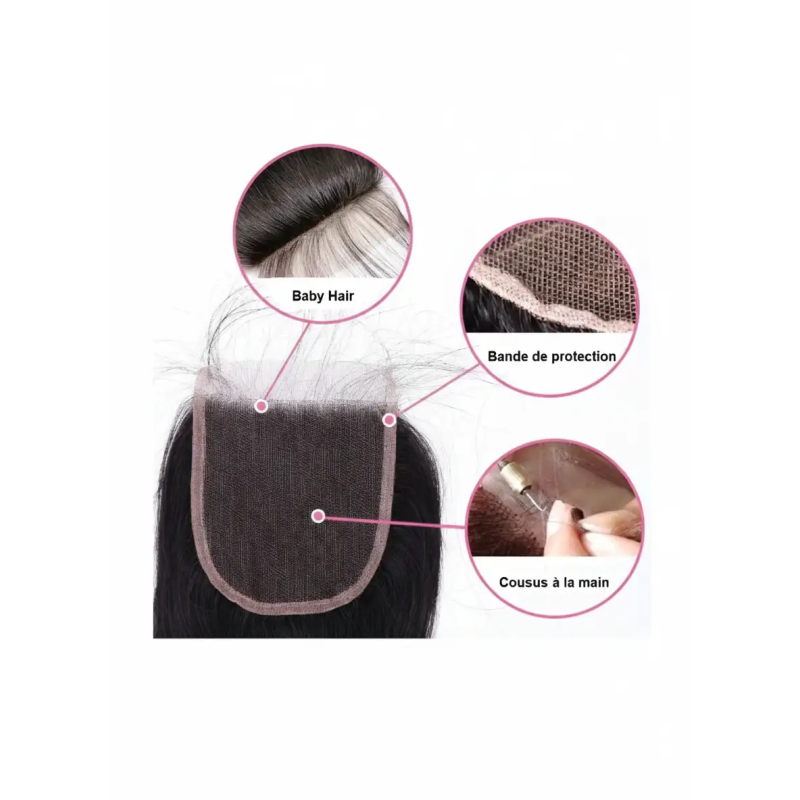 Closure Lisse 100% Cheveux Naturels