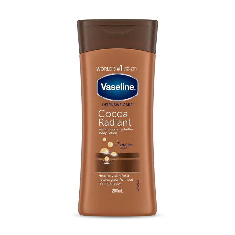 Lait Corps Vaseline Intensive Care Cocoa Radiant 200ml | EBUN AFRO BEAUTY