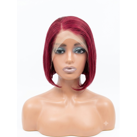 Perruque Bob Court Rouge  Lace Frontal Naturelle | EBUN AFRO BEAUTY