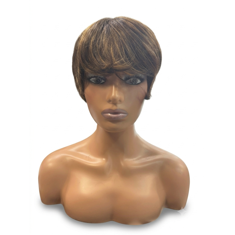 Perruque Courte Pixie Brune Coupe Effilée Moderne | EBUN AFRO BEAUTY