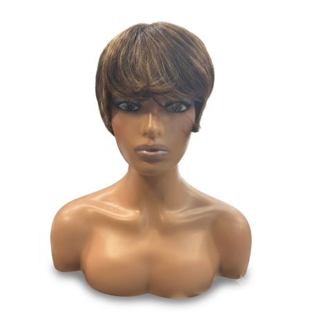 Perruque Courte Pixie Brune Coupe Effilée Moderne | EBUN AFRO BEAUTY