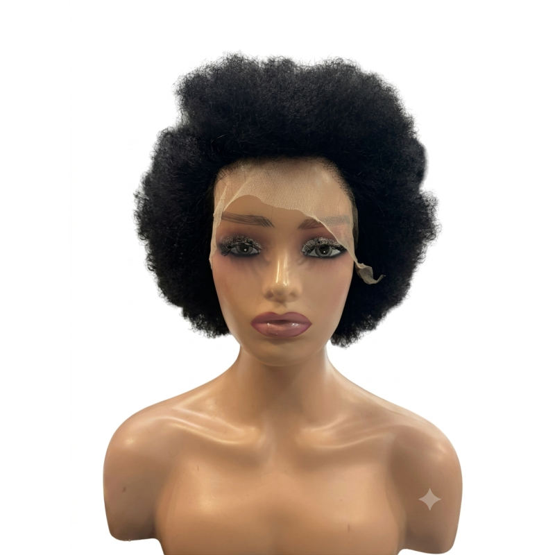 Perruque Afro Courte  Lace Frontal Naturelle & Volume | EBUN AFRO BEAUTY