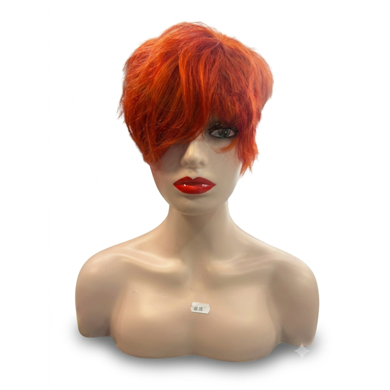 Perruque Courte Orange Pixie  Coupe Moderne Audacieuse | EBUN AFRO BEAUTY