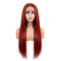 Affirmez votre style avec cette perruque longue d'un rouge intense. Sa finition lace front offre un rendu naturel et sophistiqué