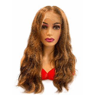 Perruque Lace Front Blond Miel Ondulée  Aspect Naturel | EBUN AFRO BEAUTY