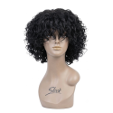 Perruque Courte Bouclée Noire  Style Dynamique & Chic | EBUN AFRO BEAUTY