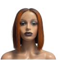 Perruque Lace Front Carré Ombré Cuivré  Look Audacieux | EBUN AFRO BEAUTY