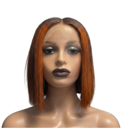 Perruque Lace Front Carré Ombré Cuivré  Look Audacieux | EBUN AFRO BEAUTY