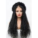 Perruque Lace Wig Tressée avec Bandeau Fourrure  Style Bohème | EBUN AFRO BEAUTY