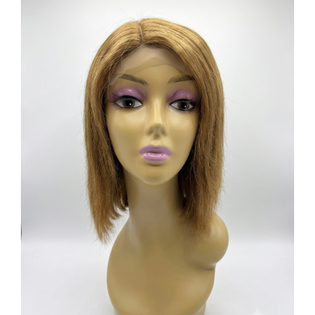 Perruque Carré Lisse Brun Doré Style Naturel | EBUN AFRO BEAUTY