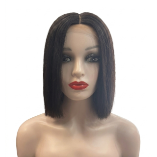 Perruque Lace Front Carré Lisse Brun  Coupe Chic & Moderne | EBUN AFRO BEAUTY