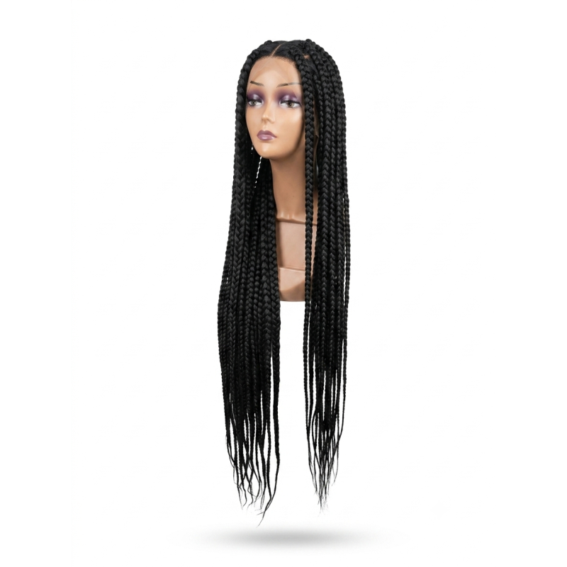 Perruque Braided Wig Lace Frontal  Tresses Longues Naturelles | EBUN AFRO BEAUTY